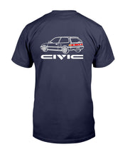 Load image into Gallery viewer, "Vintage Honda Civic" Premium T-Shirt 3 - Navy - Back