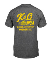 Load image into Gallery viewer, "Vintage K&amp;G Speed Associates" Premium T-Shirt 1 - Dark Heather - Back
