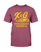 Load image into Gallery viewer, "Vintage K&amp;G Speed Associates" Premium T-Shirt 1 - Maroon - Front
