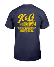 Load image into Gallery viewer, "Vintage K&amp;G Speed Associates" Premium T-Shirt 1 - Navy - Back

